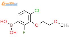 4 氯 2 氟 3 2 甲氧基乙氧基 苯基 硼酸 1256346 26 5 上海腾准生物科技有限公司 960化工网