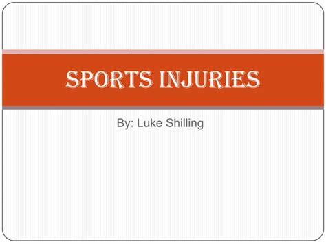 Sport Injuries And Prevention