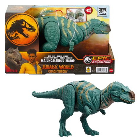 Buy Mattel Jurassic World Chaos Theory Wild Roar Majunaurus Dinosaur