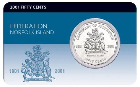 2001 50c Federation Norfolk Island Coin Pack - Aussie Coins and Notes