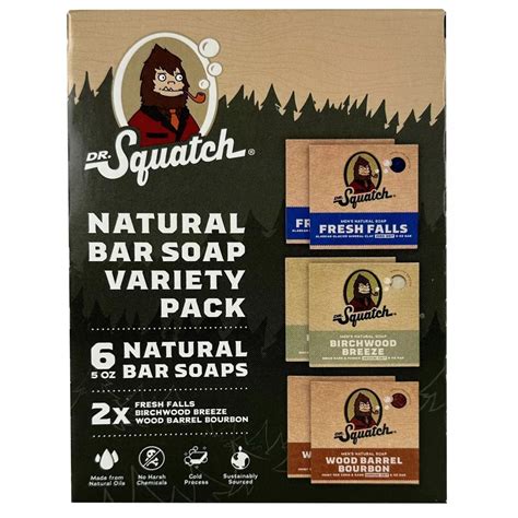 Dr Squatch Natural Bar Soap Oil Scented Variety Pack 5 Ounce Pack