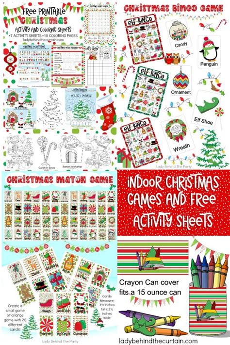 Indoor Christmas Games and Free Activity Sheets