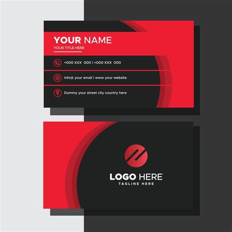 Stylish Black And Red Business Card 6067352 Vector Art at Vecteezy