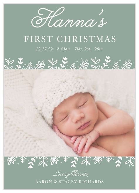 First Baby Christmas Cards by Basic Invite