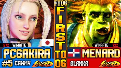 Sf Menard Blanka Vs Pc Akira Cammy High Level Youtube