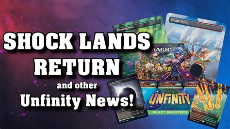 First Look At MTG Unfinity Borderless Shock Lands YouTube