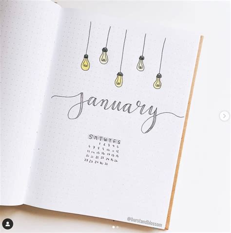 January Bullet Journal Cover Page Ideas - The Smart Wander