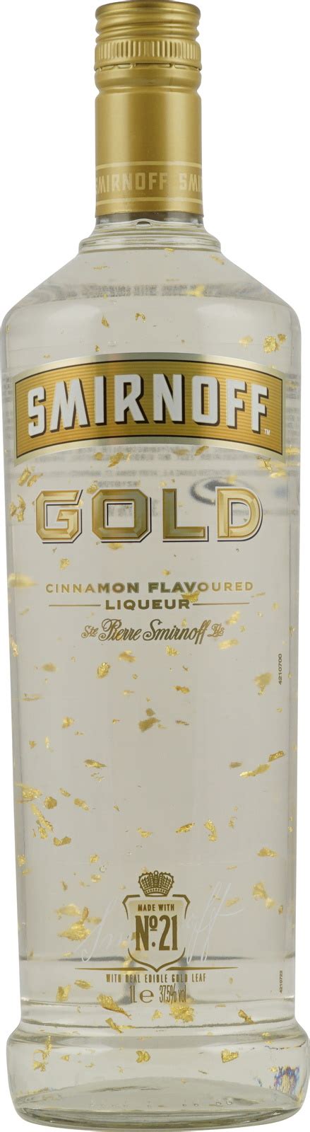 Smirnoff Gold Mit 37 5 Vol Und Blattgold In Der 1 0 Liter Flasche