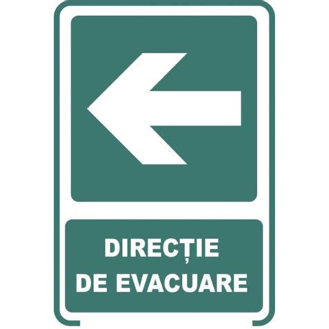 Directie De Evacuare Stanga Indicator Securitate Autocolant Emag Ro