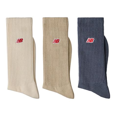 New balance Patch Logo Crew Socks 3 Pairs Multicolor | Dressinn