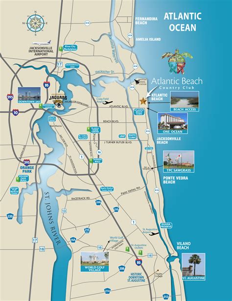 North Florida Map - Atlantic Beach Country Club | Jacksonville ...