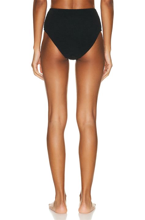 Toteme Smocked Bikini Bottom In Black Fwrd