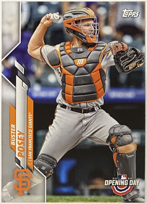 Buster Posey 2020 Topps San Francisco Giants Baseball Opening Day Card