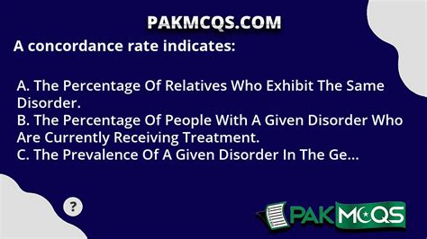 A concordance rate indicates: - PakMcqs