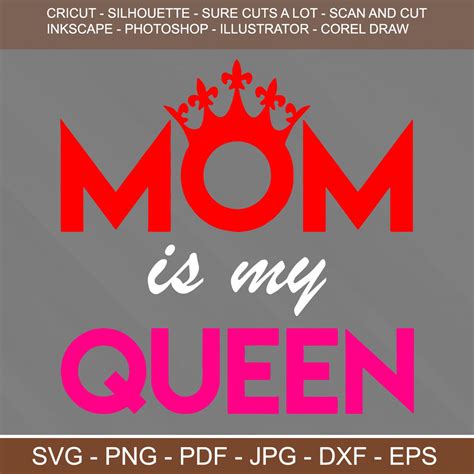 Mom Is My Queen T For Happy Mothers Day Mothers Day Etsy