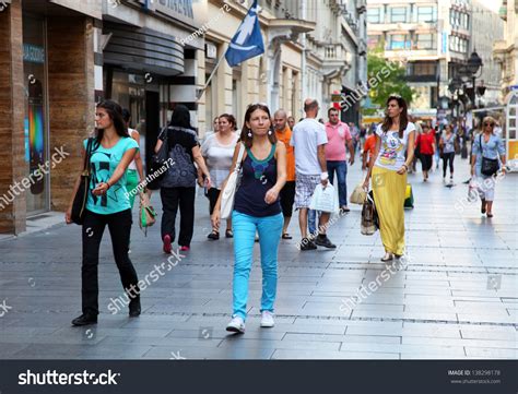 Belgrade Serbia September 9 People Walking Stock Photo 138298178 ...