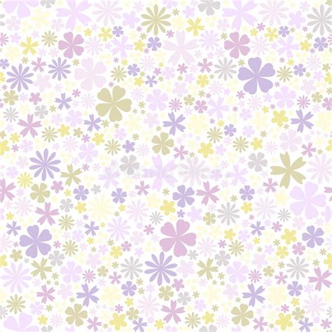 Reticolo Di Fiore Senza Giunte Fiori Piani Dei Colori Pastelli Su Fondo