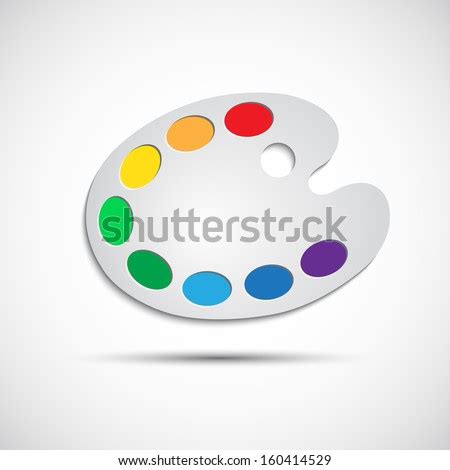 Modern Art Palette With Eight Colors, Vector Illustration - 160414529 ...