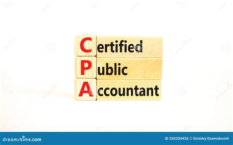 Cpa Certified Public Accountant Symbol Concept Words Cpa Certified