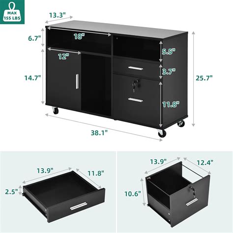 Yitahome Archivador Lateral De Madera Gabinete De Almacenamiento M Vil