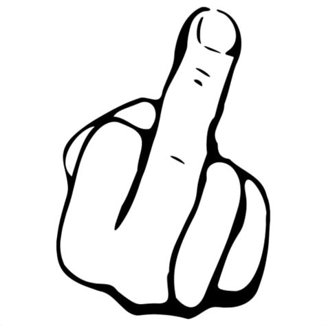 Fuck You Finger Sticker Funny Stickers
