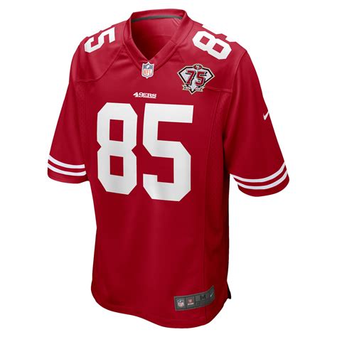 Mens San Francisco 49ers George Kittle Nike Scarlet 75th Anniversary