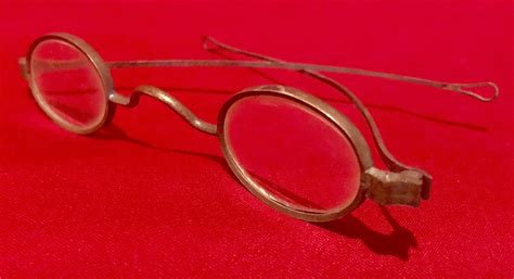 Antique Bronze Metal Eyeglassesspectacles Circa Civil War Era Saddle Bridge