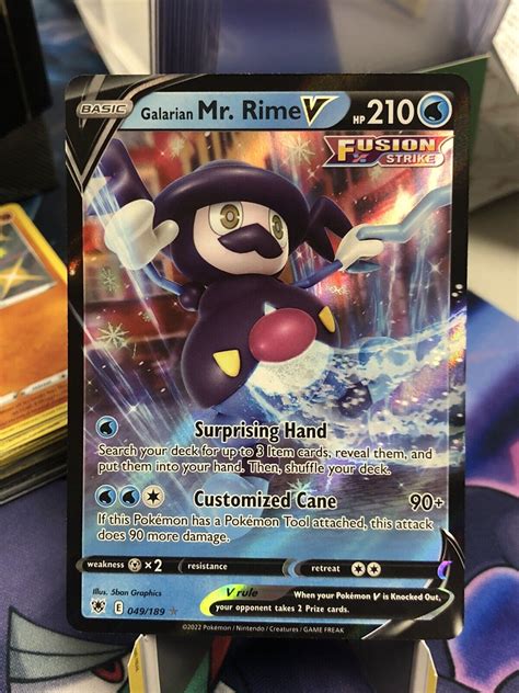 Pokemon 049 189 Galarian Mr Rime V Ultra Rare Near Mint Astral