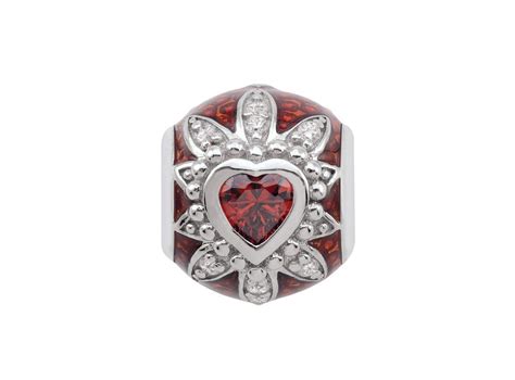 Hearts On Fire Cubic Zirconia Heart Fire Heart Silver Charm Jewelry