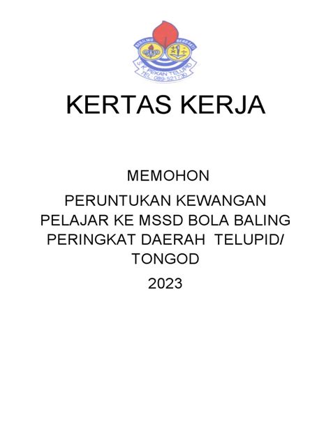 Kertas Kerja Memohon Peruntukan Kewangan Bola Baling Pdf