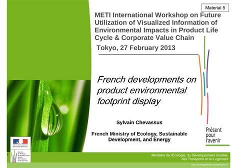 PDF French Developments On Product Environmental Footprint PDF