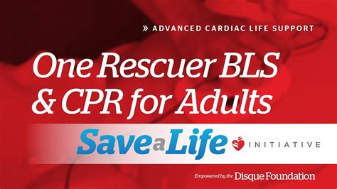 1 Rescuer Bls 3e One Rescuer Bls And Cpr For Adults Advanced