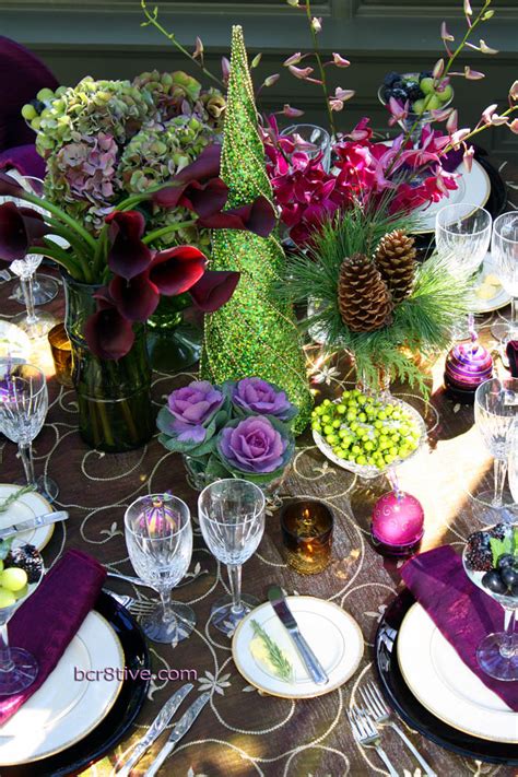 Creative Jewel Toned Holiday Table Decorating Be Creative