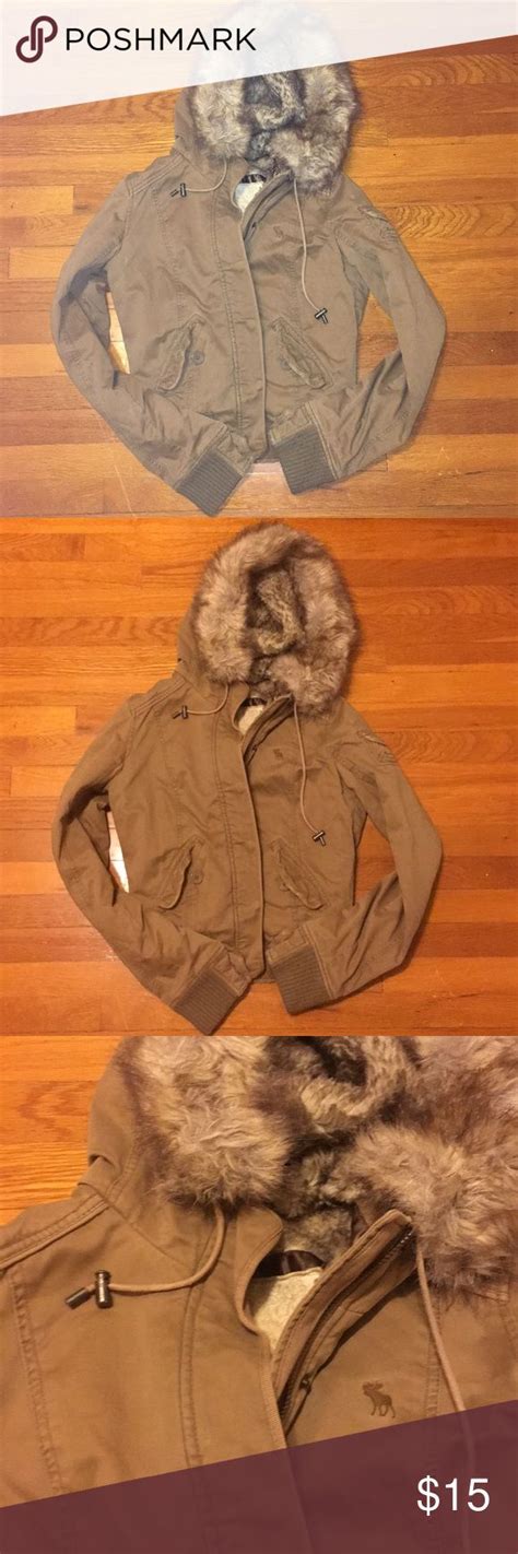 Old School Abercrombie And Fitch Fur Lined Coat Fur Lined Coat