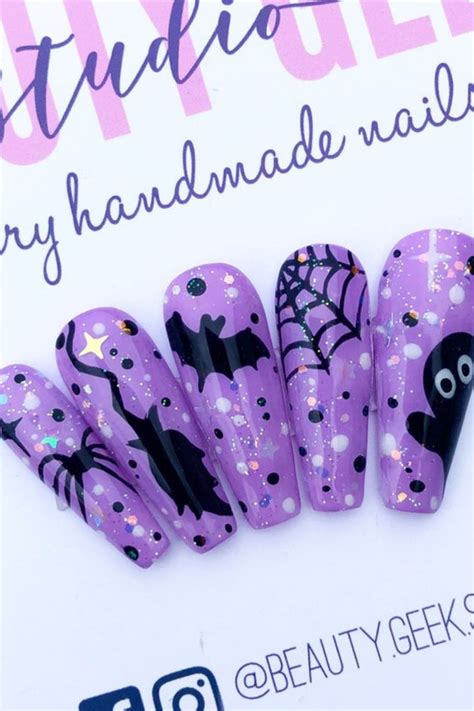 20 Purple Halloween Nails To Get You In The Spooky Spirit Artofit