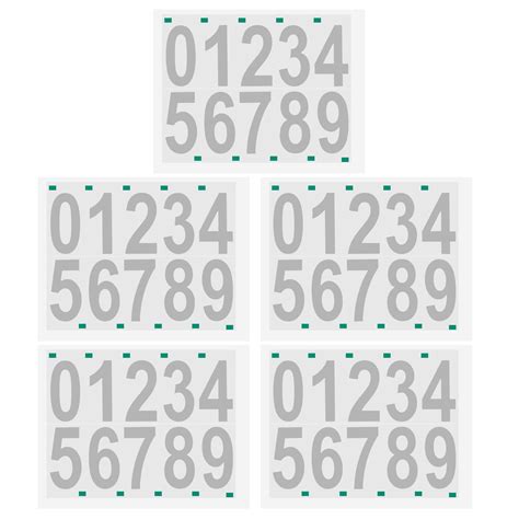 Nuolux Sheets Vinyl Numbers Stickers Trashcan Number Background