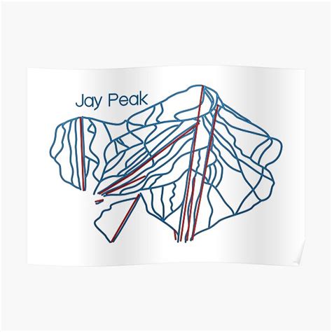 "Jay Peak Trail Map" Poster for Sale by ChasingGnarnia | Redbubble