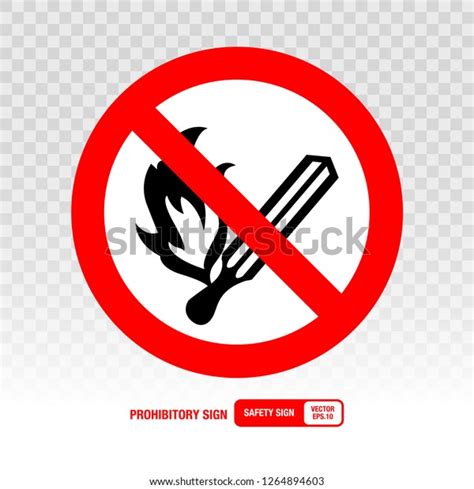 Smoking Naked Flames Forbidden Sign Vector Stock Vector Royalty Free Shutterstock