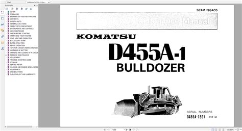 Komatsu D A Bulldozer Operation And Maintenance Manual Seam A