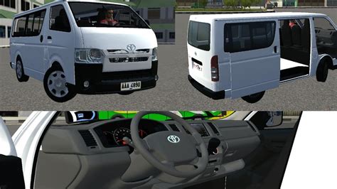 V Toyota Hiace Commuter Bussid Mod Youtube