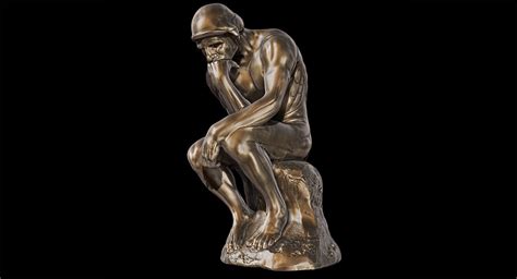 3D Model The Thinker Sculpture CGTrader