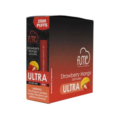 Fume Ultra 2500 Puffs 10 Ct Strawberry Mango Miami K Distribution