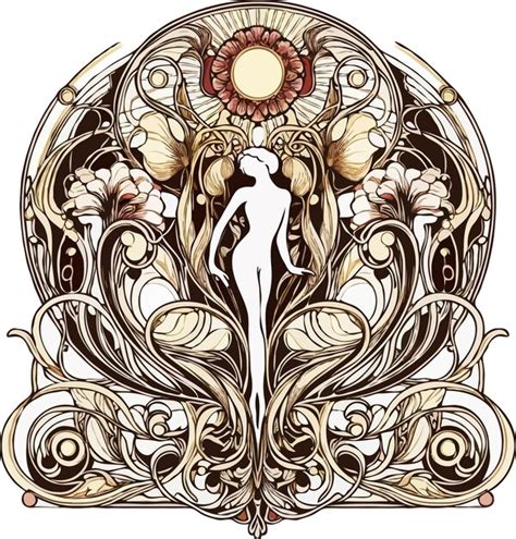 Premium Vector Art Nouveau Illustration Vector