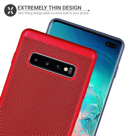 Olixar MeshTex Samsung Galaxy S10 Plus Case Red