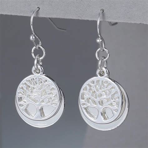 Tree Of Life Silver Drop Earrings Julia Rose Gifts And Accessories