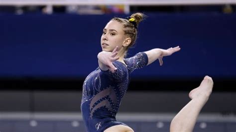 Michigans Natalie Wojcik Performs On Floor Editorial Stock Photo