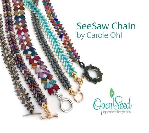 Seesaw Herringbone Chain Beadweavingtutorial By Carole Ohl Etsy