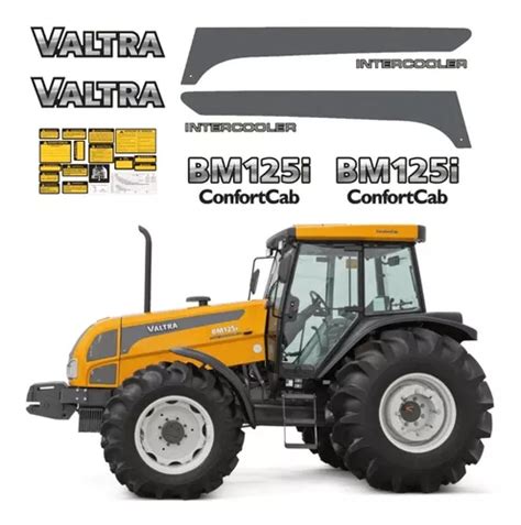 Kit Adesivos Trator Para Valtra Bm125 Intercooler 17721 Frete grátis