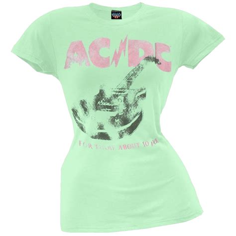 Acdc Ac Dc Guitar Ladies T Shirt Small