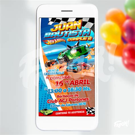Hot Wheels Freak Invitaciones Digitales